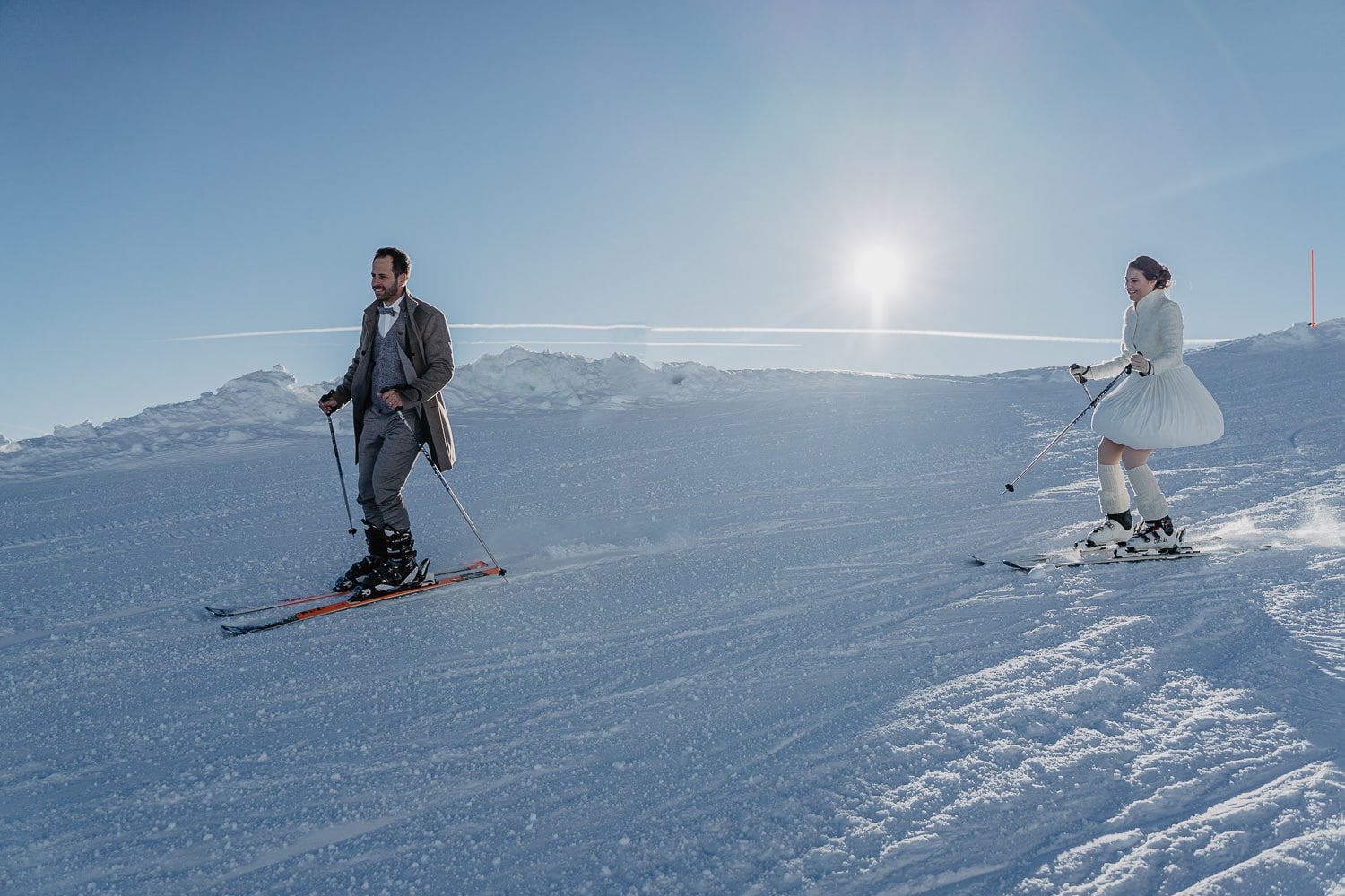 Hochzeitsfotograf Tirol Winterhochzeit Ski Elopement Serfaus Hochzeit Crystal Cube 39